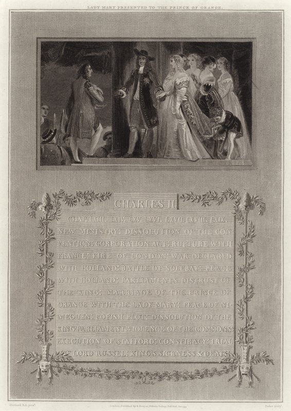 Lady Mary voorgesteld aan de Prins van Oranje door English School