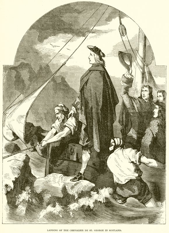 Landing van de Chevalier de St. George in Schotland door English School