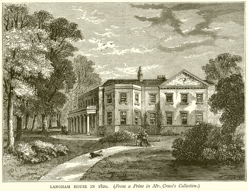 Langham Huis in 1820 door English School