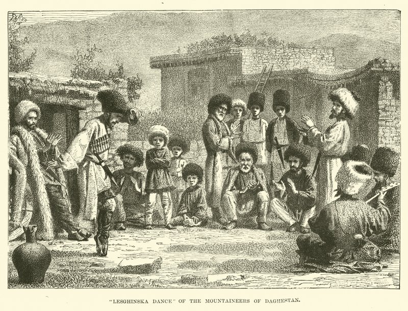 Lesghinska dans van de bergbewoners van Daghestan door English School