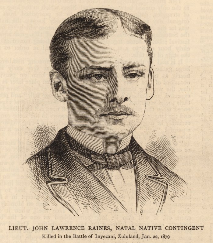 Luitenant John Lawrence Raines, Natal Native Contingent (gravure) door English School