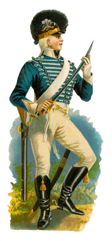 Lichte dragonder uit de tijd van George III, 1761-1820 door English School
