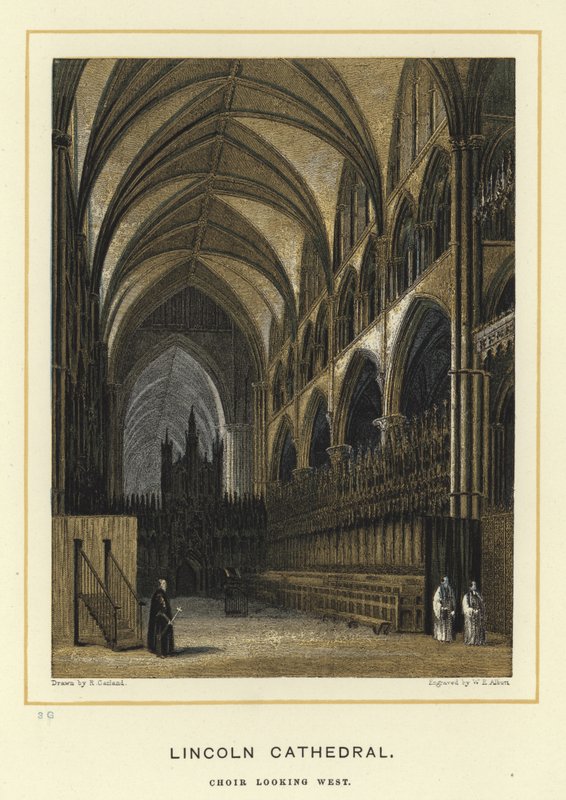 Lincoln Kathedraal, koor kijkend naar het westen door English School