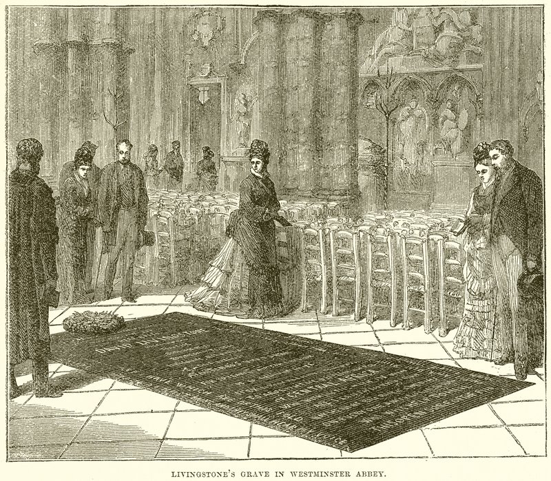 Livingstones graf in Westminster Abbey door English School