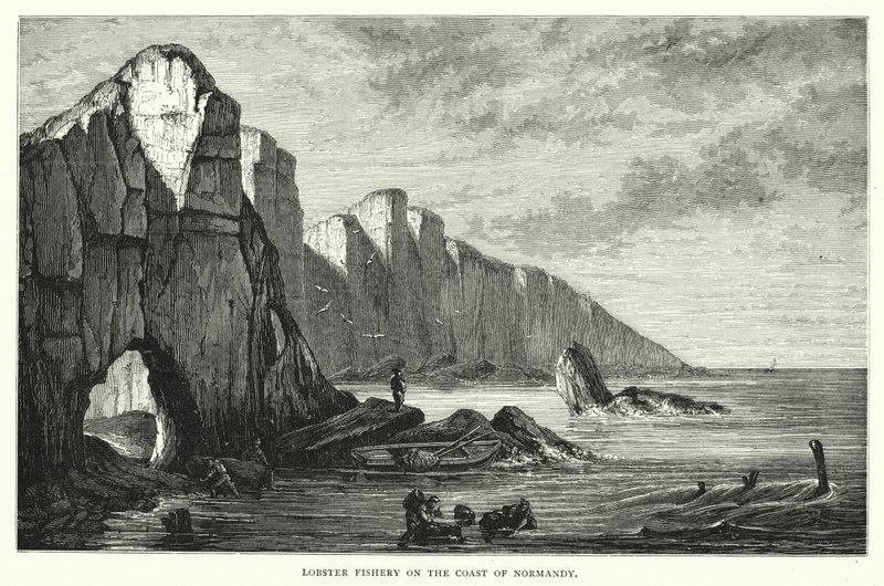 Kreeftvisserij aan de kust van Normandië door English School