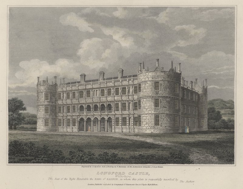 Longford Castle, Wiltshire, zetel van de graaf van Radnor door English School
