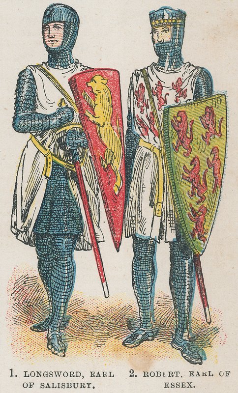Langzwaard, Graaf van Salisbury; Robert, Graaf van Essex door English School