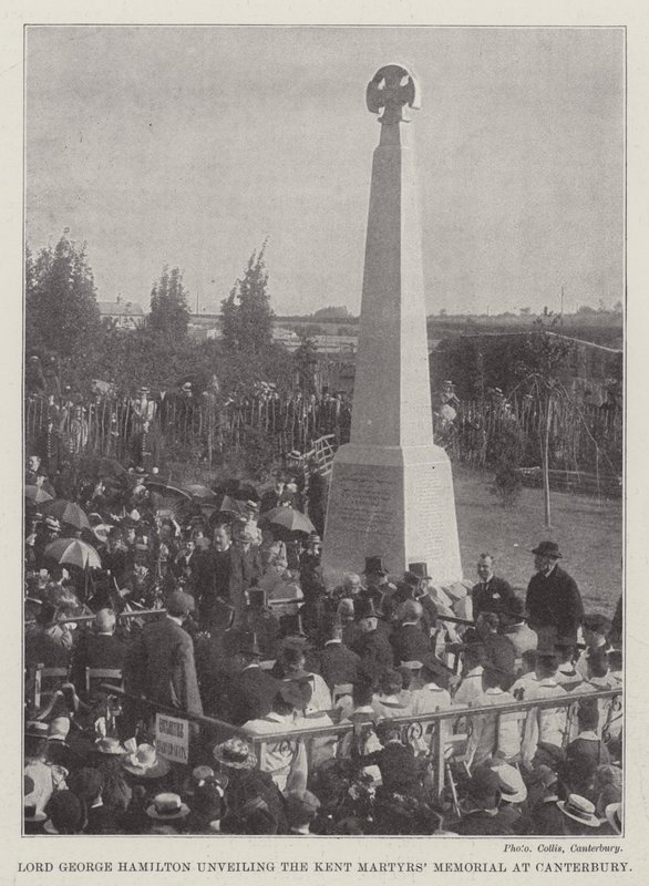 Lord George Hamilton onthult het Kent Martyrs