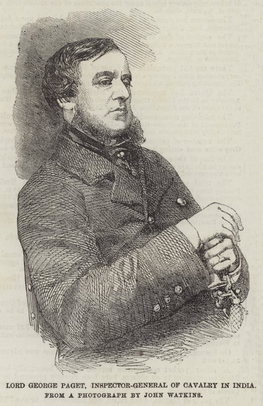 Lord George Paget, Inspecteur-Generaal van de Cavalerie in India door English School