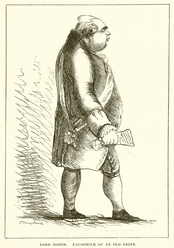 Lord North. Fac-Simile van een Oude Prent door English School
