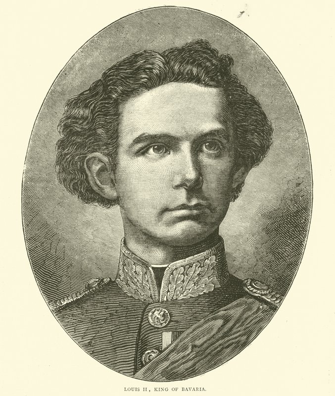 Lodewijk II, koning van Beieren, oktober 1870 door English School