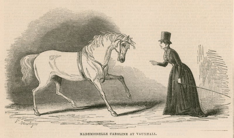 Mademoiselle Caroline in Vauxhall Gardens, Londen door English School