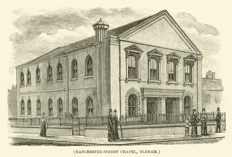 Manchester-Street Chapel, Oldham (gravure) door English School