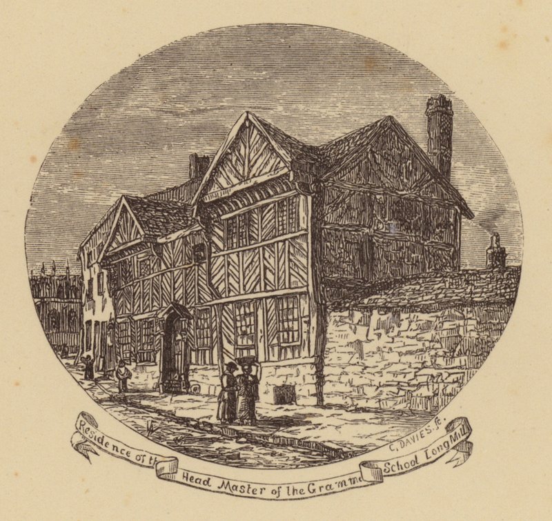 Manchester: Woning van de Hoofdmeester van de Grammar School, Long Mill door English School