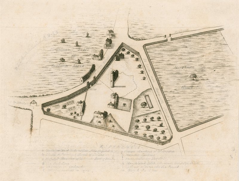 Kaart van de parochie van St Giles in the Fields, Londen door English School