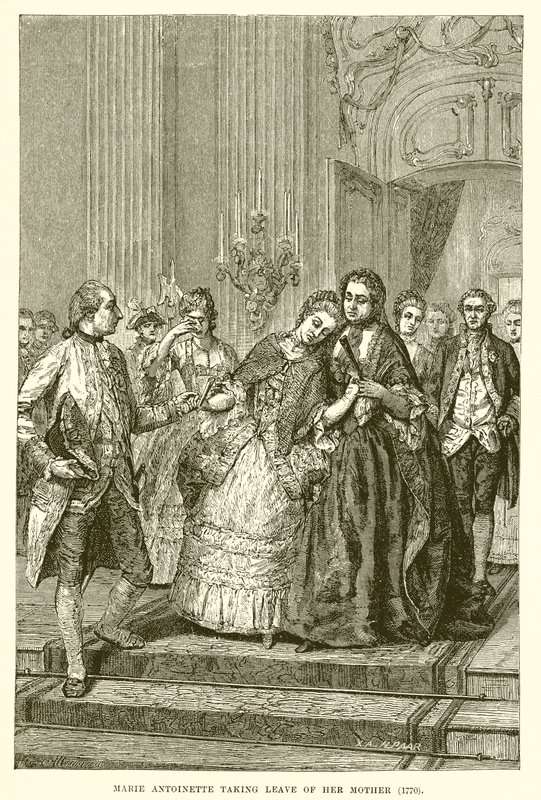 Marie Antoinette neemt afscheid van haar moeder door English School