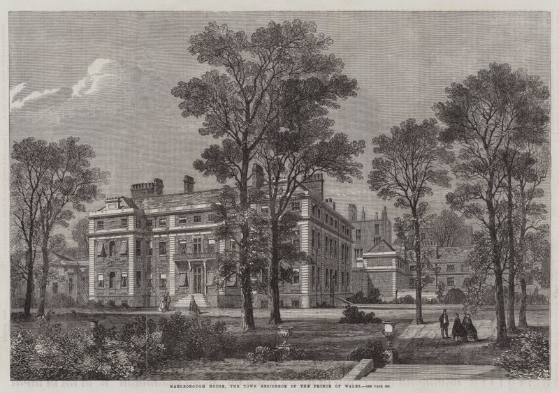 Marlborough House, de Stadsresidentie van de Prins van Wales (gravure) door English School