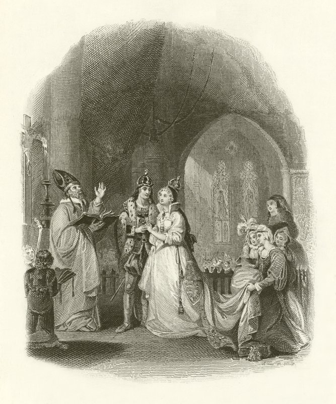 Huwelijk van Henry VII met Elizabeth van York door English School