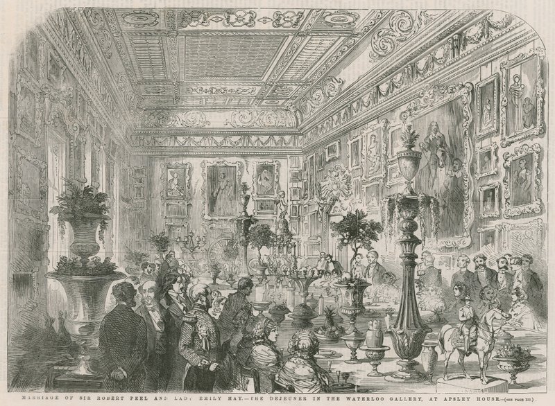 Huwelijk van Sir Robert Peel en Lady Emily Hay door English School
