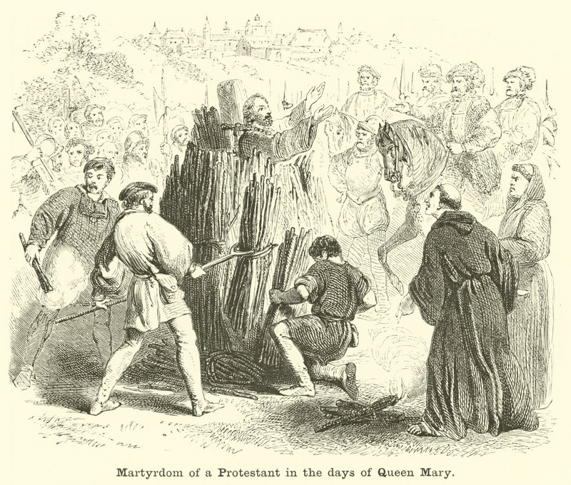 Martelaarschap van een Protestant in de dagen van Koningin Mary door English School