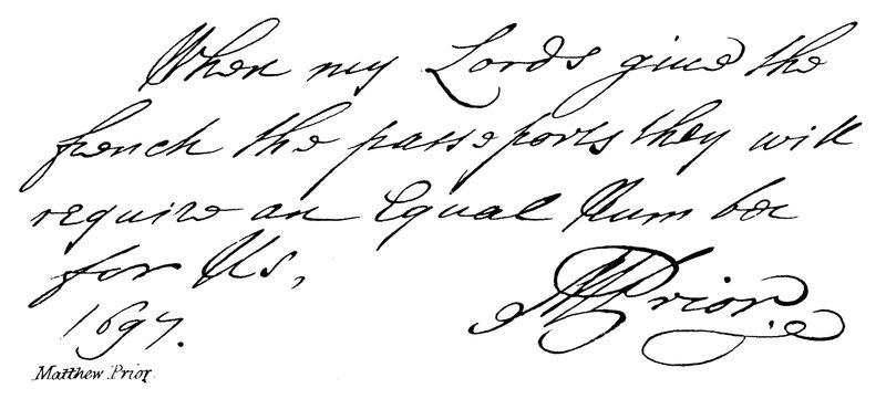 Matthew Prior door English School