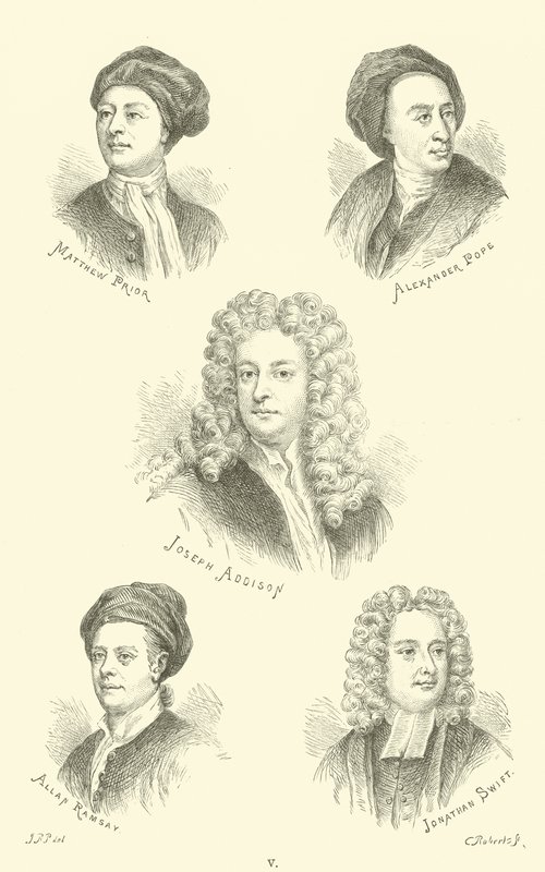 Matthew Prior, Alexander Pope, Joseph Addison, Allan Ramsay, Jonathan Swift door English School