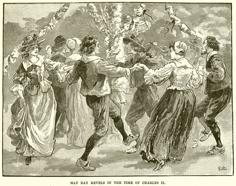 Meidagvieringen in de Tijd van Karel II door English School