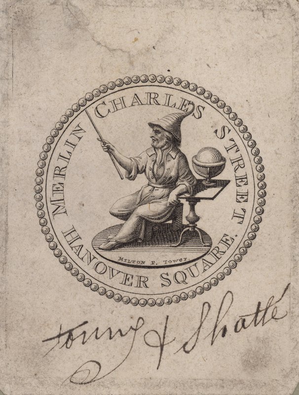 Medaille met opschrift Merlin Charles Street, Hanover Square; Milton F Tower door English School