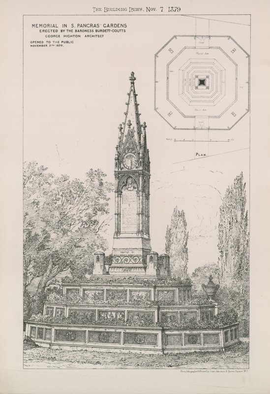 Monument in St Pancras Gardens door English School