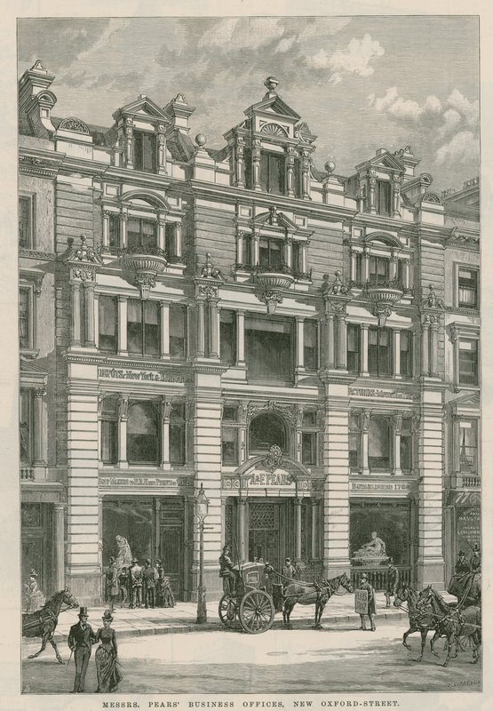 Kantoren van Messrs Pears, New Oxford Street, Londen door English School