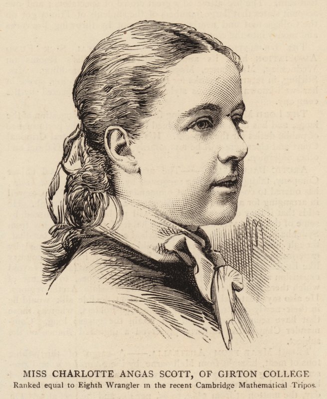 Juffrouw Charlotte Angas Scott, van Girton College door English School