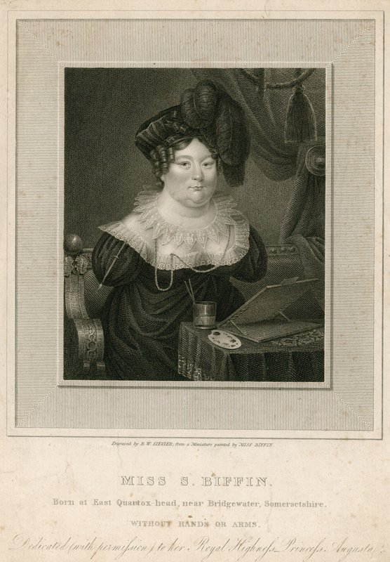 Miss Sarah Biffin, kunstenaar door English School
