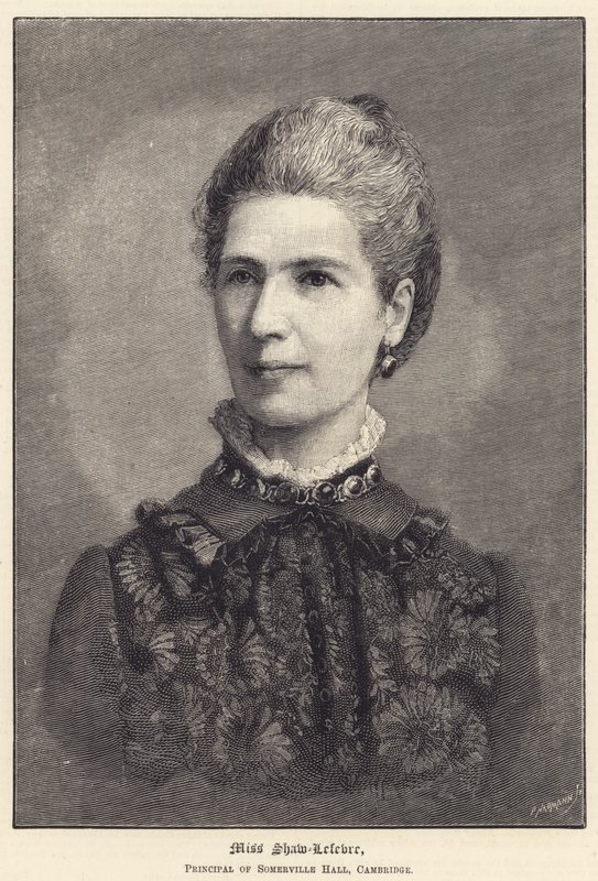 Miss Shaw-Lefevre, directeur van Somerville Hall, Cambridge door English School