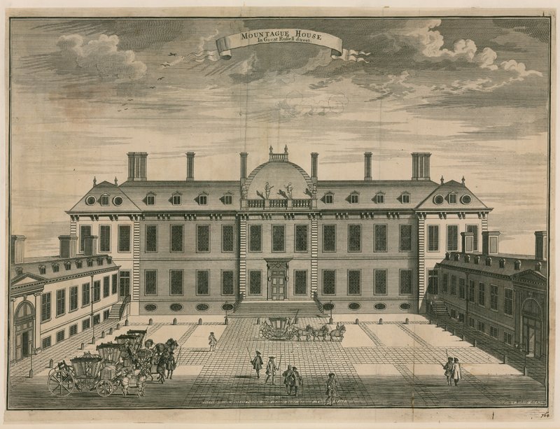 Montague House in Great Russell Street door English School