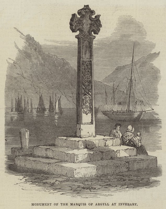 Monument van de Markies van Argyll in Inverary door English School