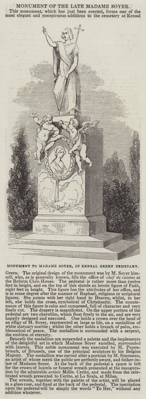 Monument voor Madame Soyer, op Kensal Green Cemetery door English School