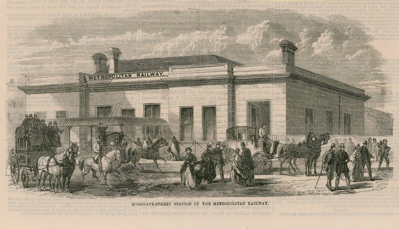 Moorgate Street Station van de Metropolitan Railway door English School
