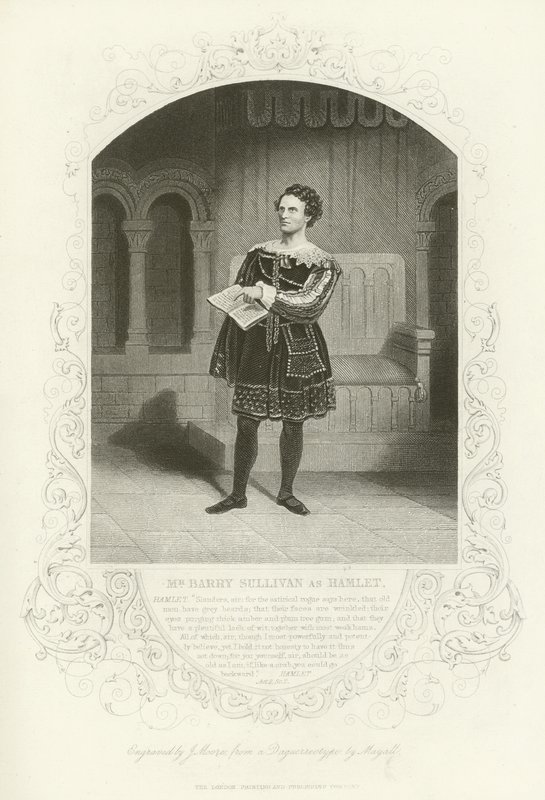 Meneer Barry Sullivan als Hamlet, Act II, scène ii door English School