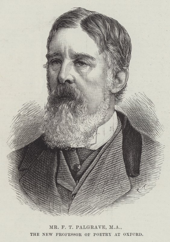 De heer F T Palgrave, MA, de nieuwe professor in de poëzie aan Oxford (gravure) door English School