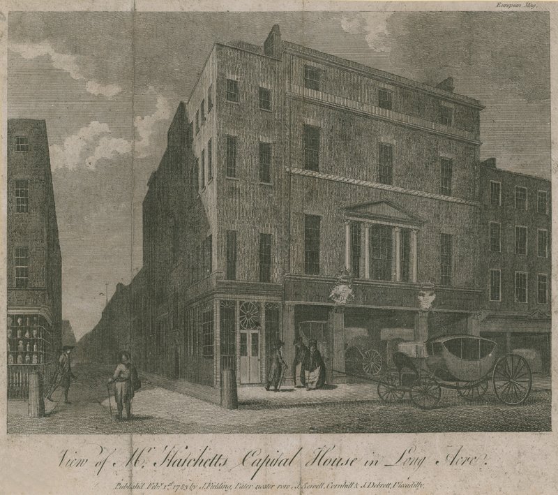 Het Kapitaalhuis van de heer Hatchett in Long Acre door English School