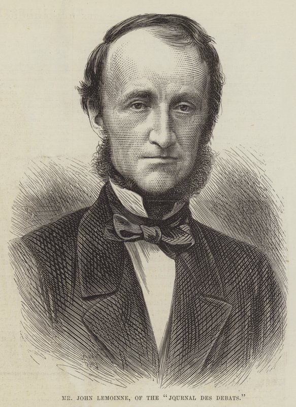 Mr John Lemoinne, van de "Journal des Debats" (gravure) door English School