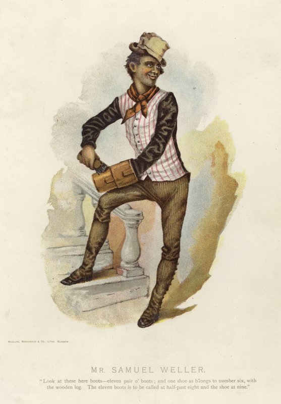 Mr Samuel Weller uit Pickwick Papers door English School
