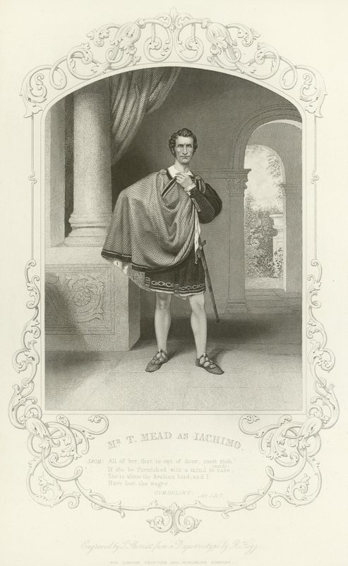 Meneer T Mead als Iachimo, Cymbeline, Act I, scène VII door English School