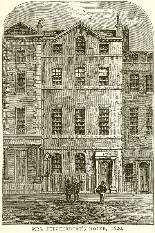 Huis van mevrouw Fitzherbert, 1820 door English School