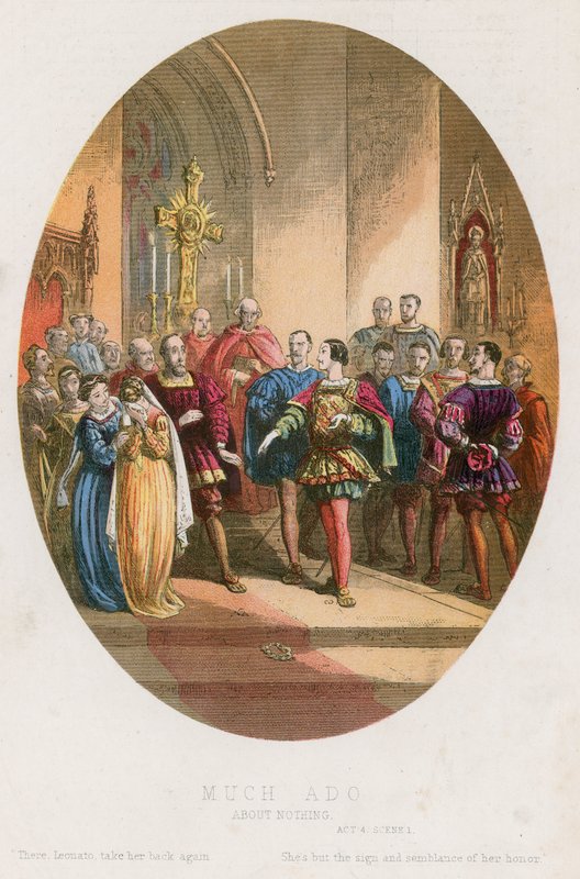 Veel drukte om niets, Act IV scene i door English School