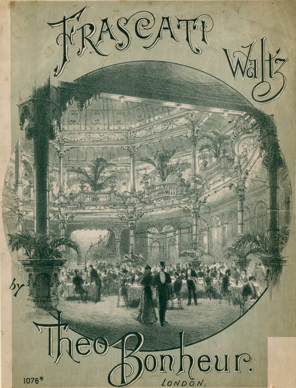 Muzikale partituur voor Frascati Waltz door Theo Bonheur door English School