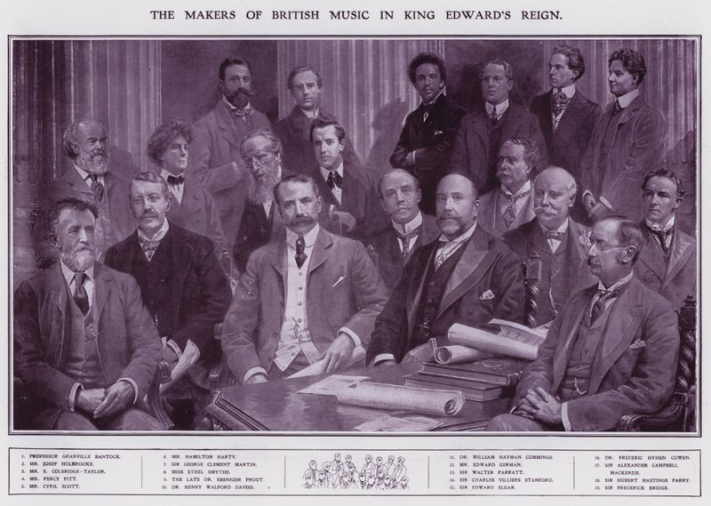 Muzikanten en componisten tijdens het bewind van koning Edward VII door English School
