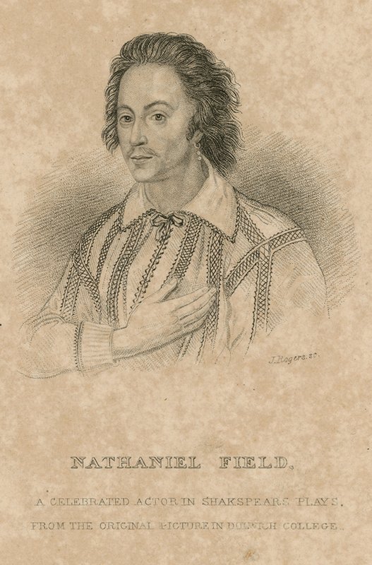 Nathaniel Field, een beroemde acteur in Shakespeare-stukken door English School