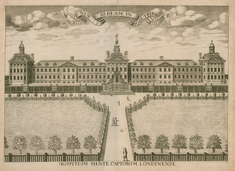 Nieuw Bedlam Hospital, Moorfields, Londen door English School