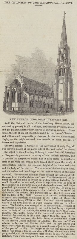 Nieuwe Kerk, Broadway, Westminster door English School